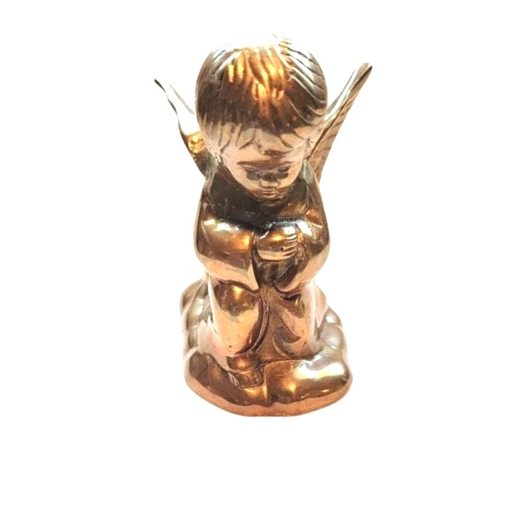 Vintage Brass Praying Angel Candleholder Christmas‎ Spiritual Decor